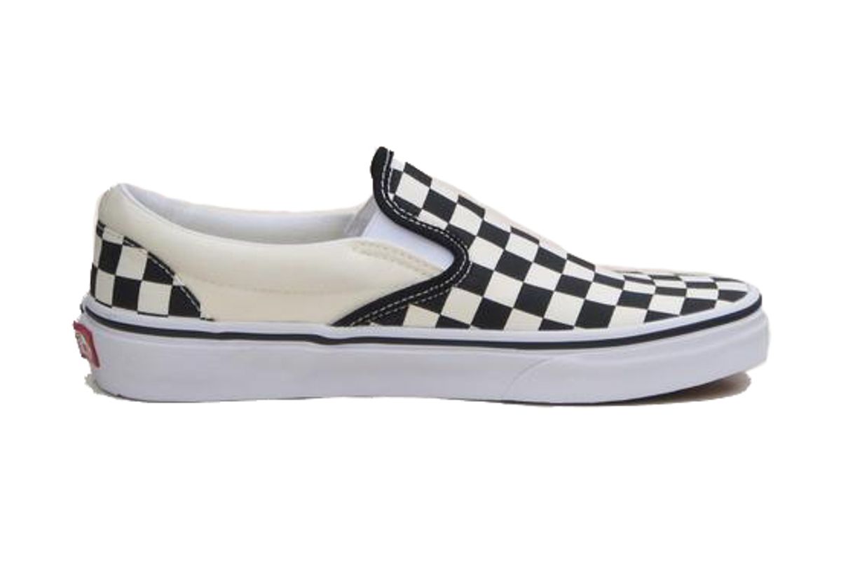 vans classic checkerboard slip on