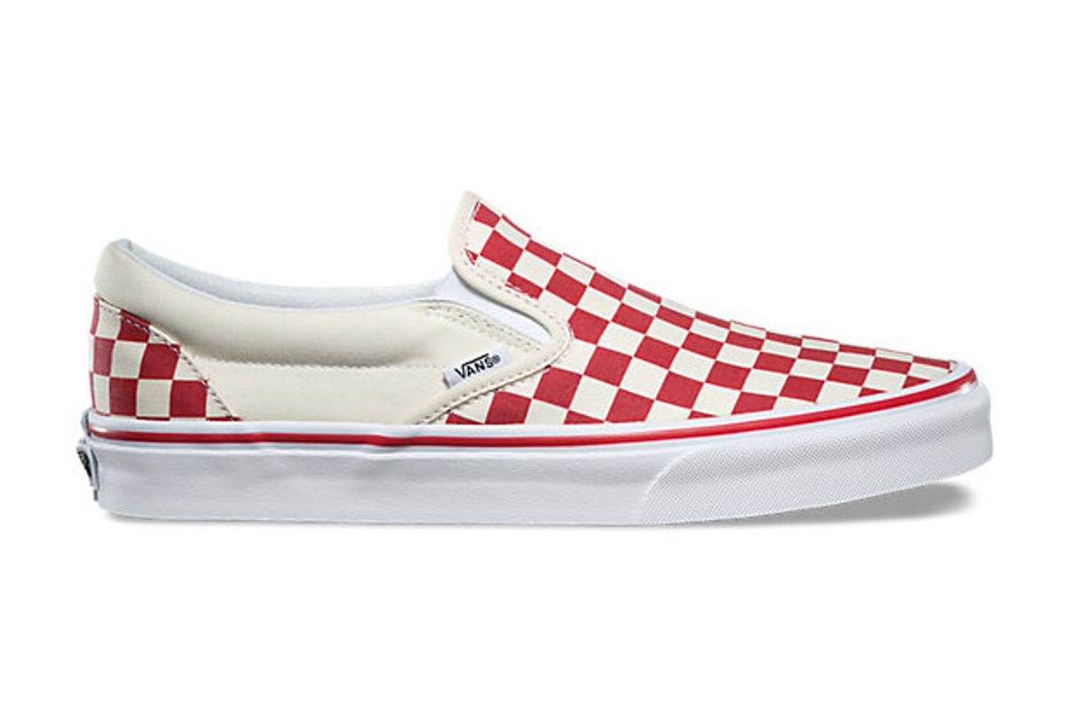 vans primary check slip on