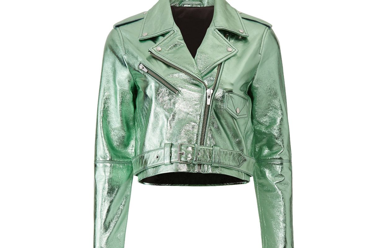 veda baby jane jacket jade metallic