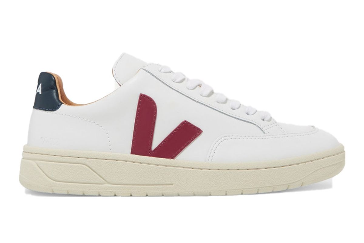 veja leather low top sneakers