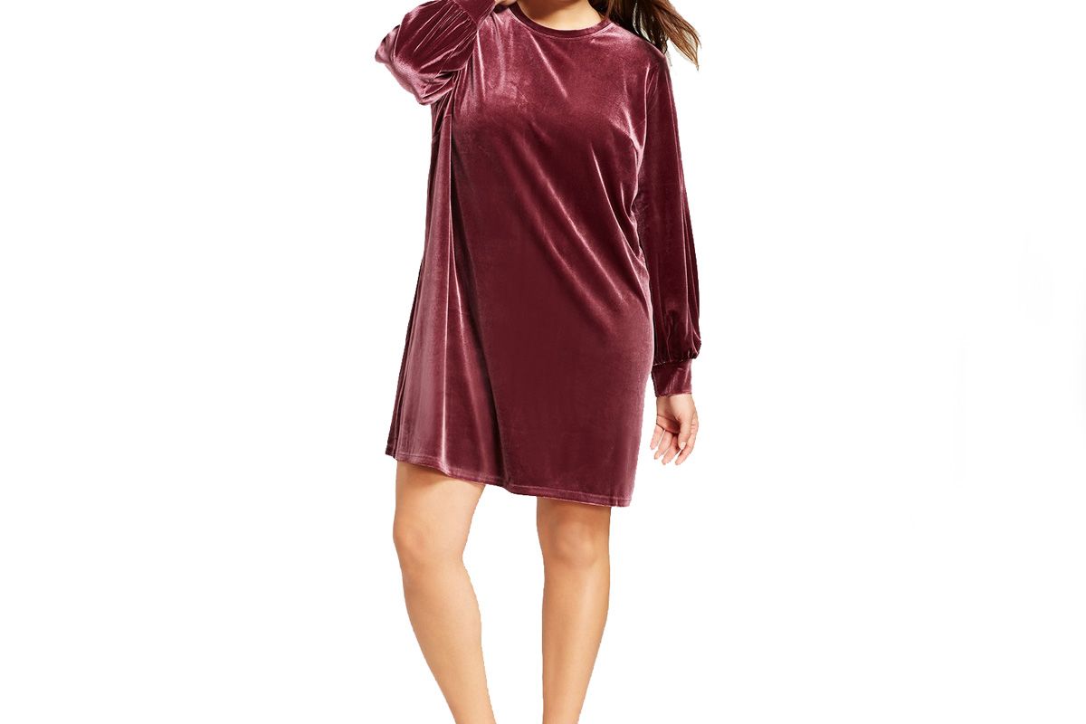 Women’s Plus Size Velvet Mini Dress