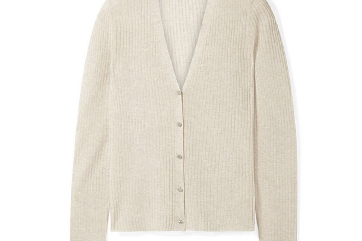 veronica beard keke ribbed knit cardigan