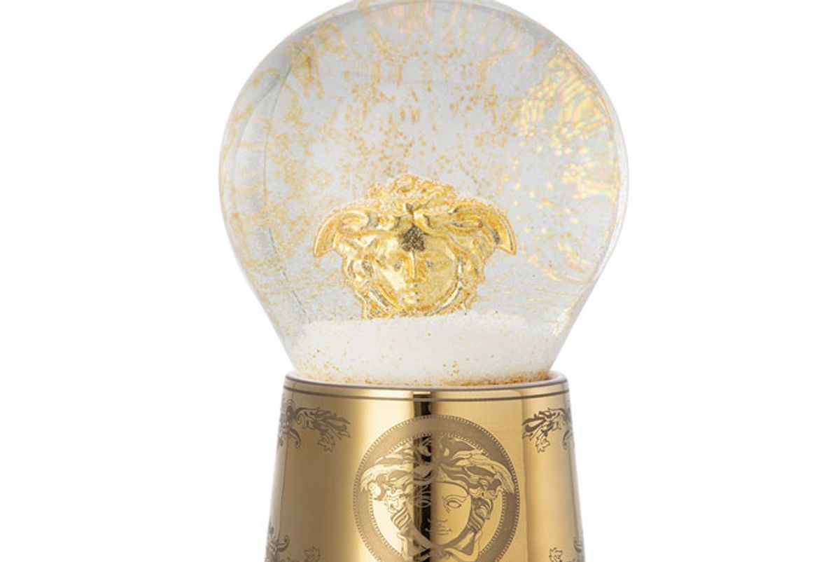 versace gold medusa snow globe