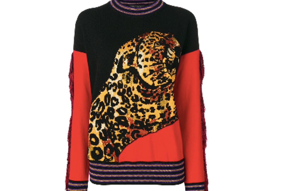 versace leopard knit jumper shop