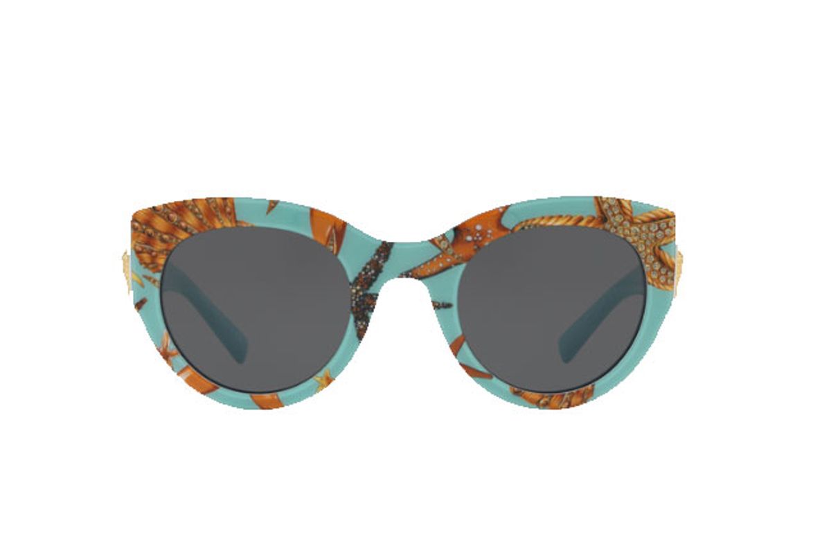versace tresor de la mer tribute shell printed sunglasses