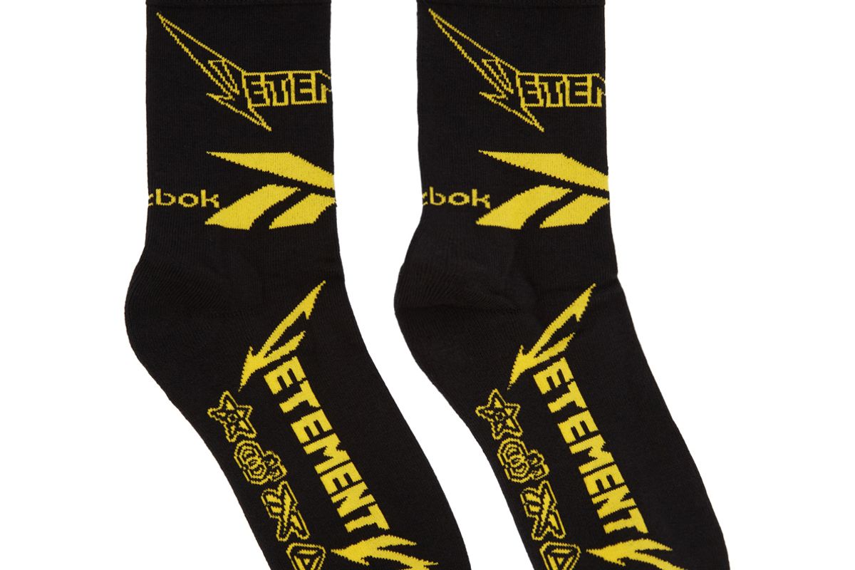 Black Reebok Edition Metal Socks