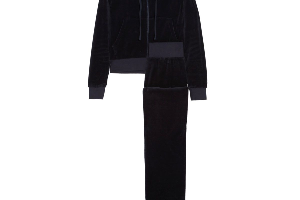 + Juicy Couture Embroidered Cotton-Blend Velvet Tracksuit