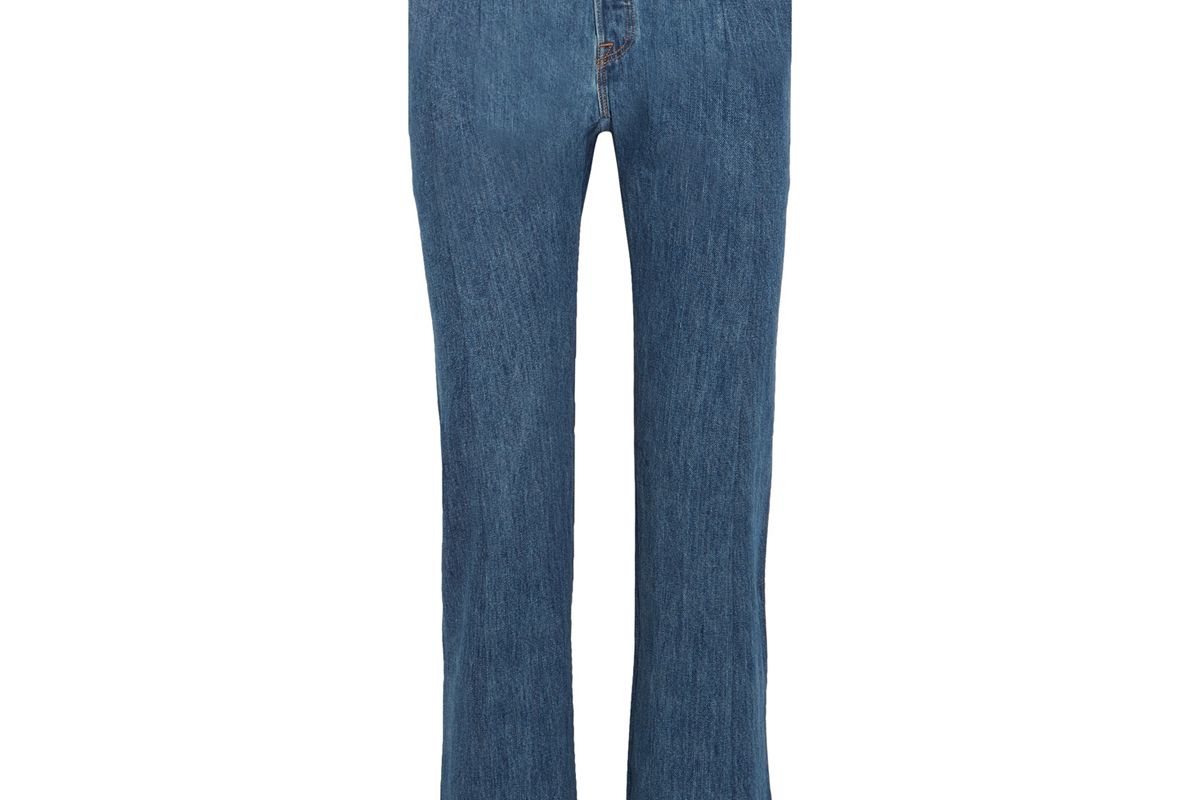 + Levi’s Distressed High-Rise Straight-Leg Jeans