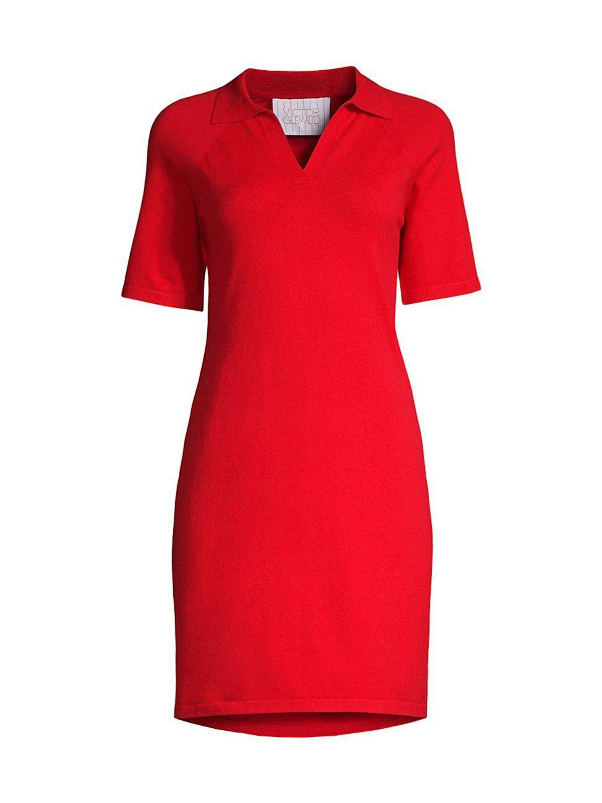 victor glemaud ribbed polo dress