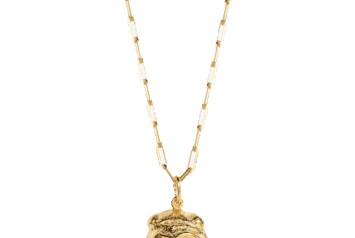 victoria strigini lions head necklace