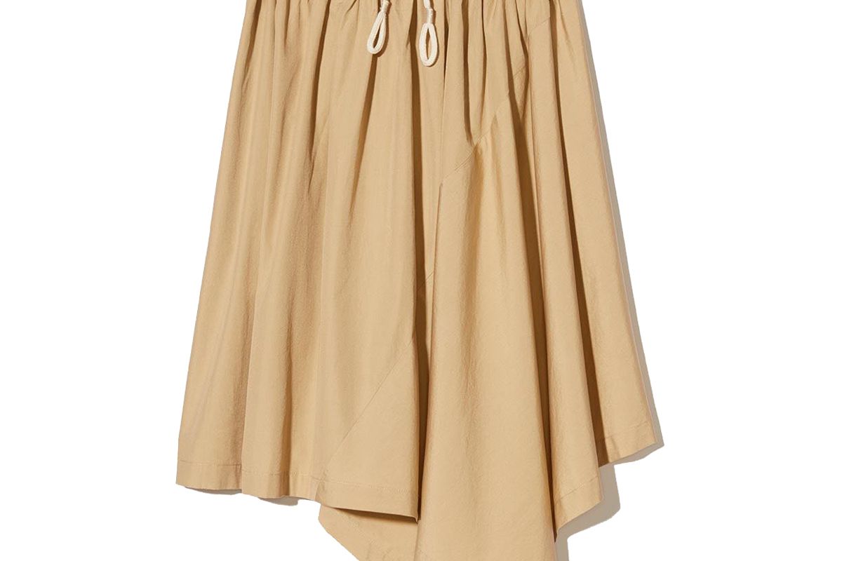 vince asymmetric cotton skirt