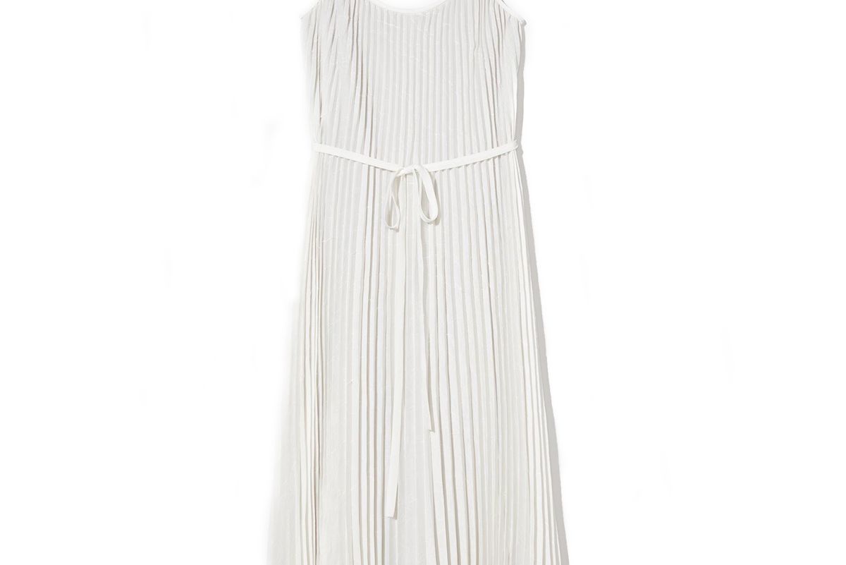 vince pleated cami dress