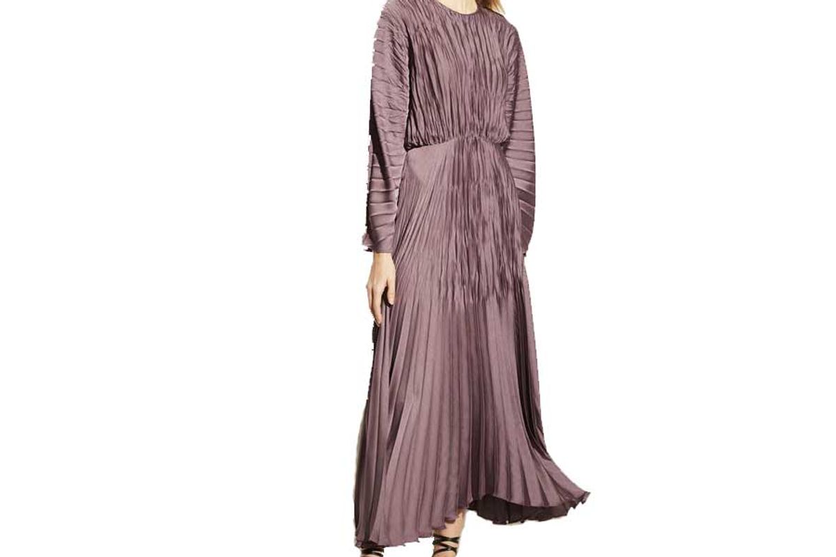 vince pleated dolman sleeve dress