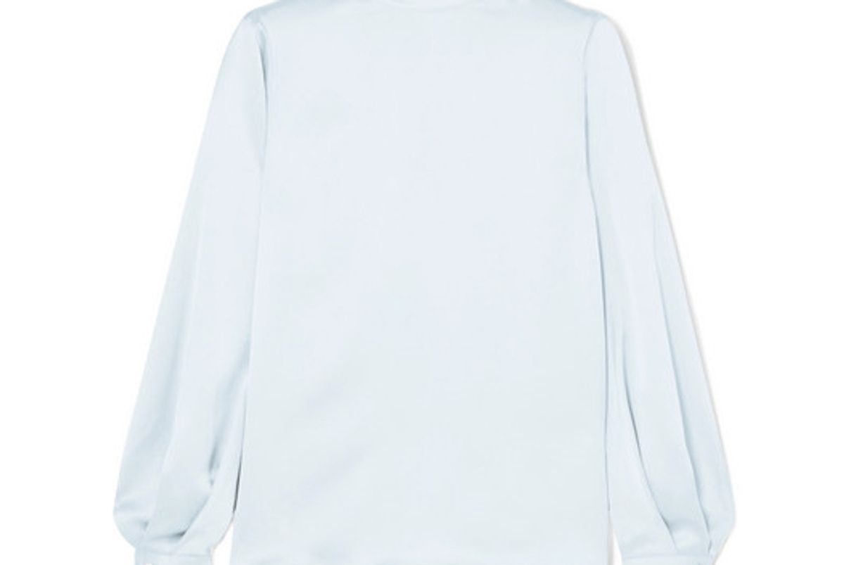 vince silk satin turtleneck blouse