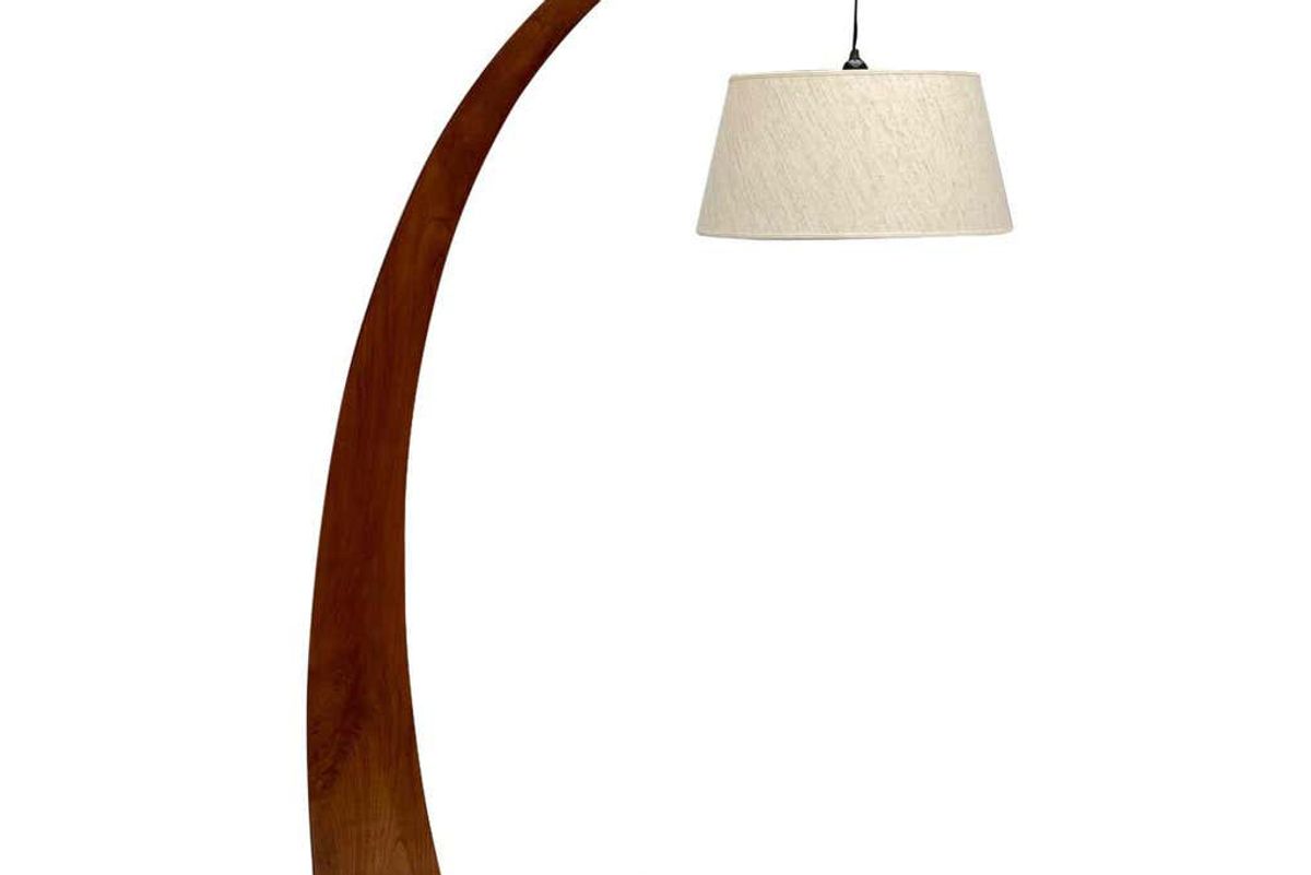 vintage arc floor lamp in style of j.t. kalmar