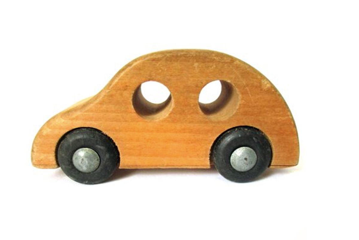 vintage creative playthings wood car