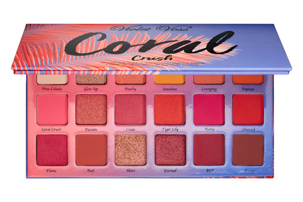 violet voss coral crush eyeshadow pressed pigment palette