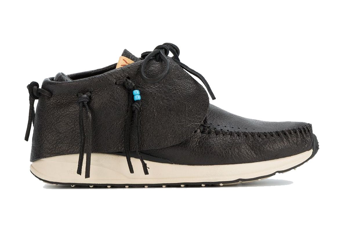 visvim black fbt red deer sneakers