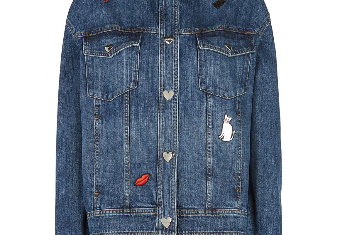 vivetta caroli applique denim jacket