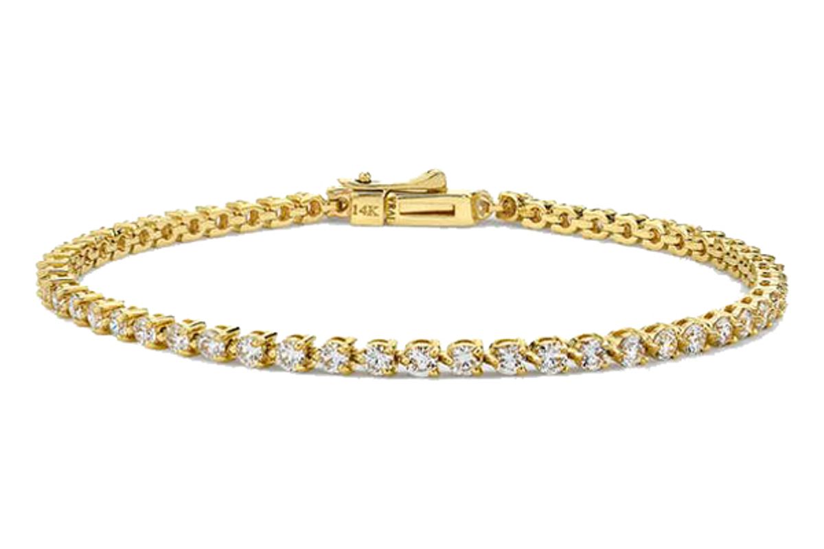 vrai round diamond tennis bracelet petite