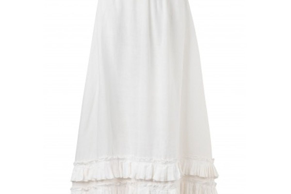 waimari nostalgia pleated linen maxi skirt