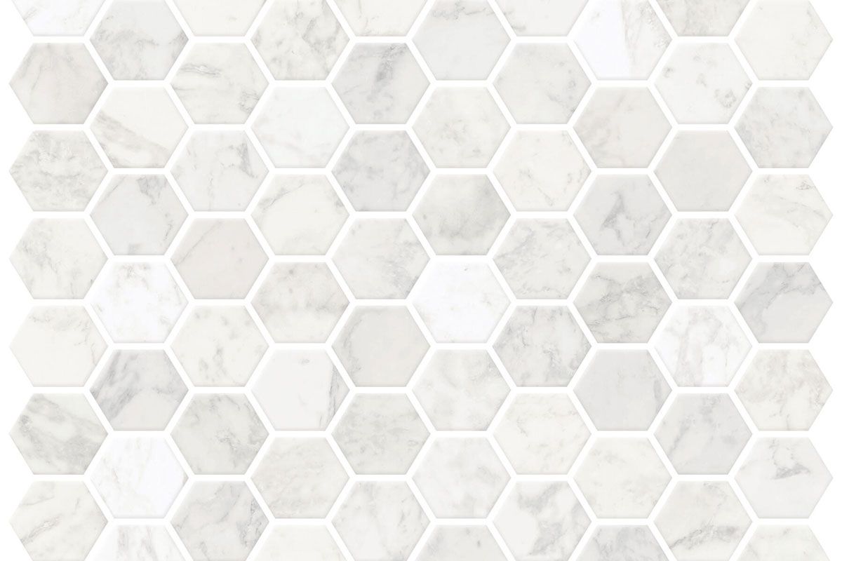 wall pops white hexagon marble peel stick backsplash tiles