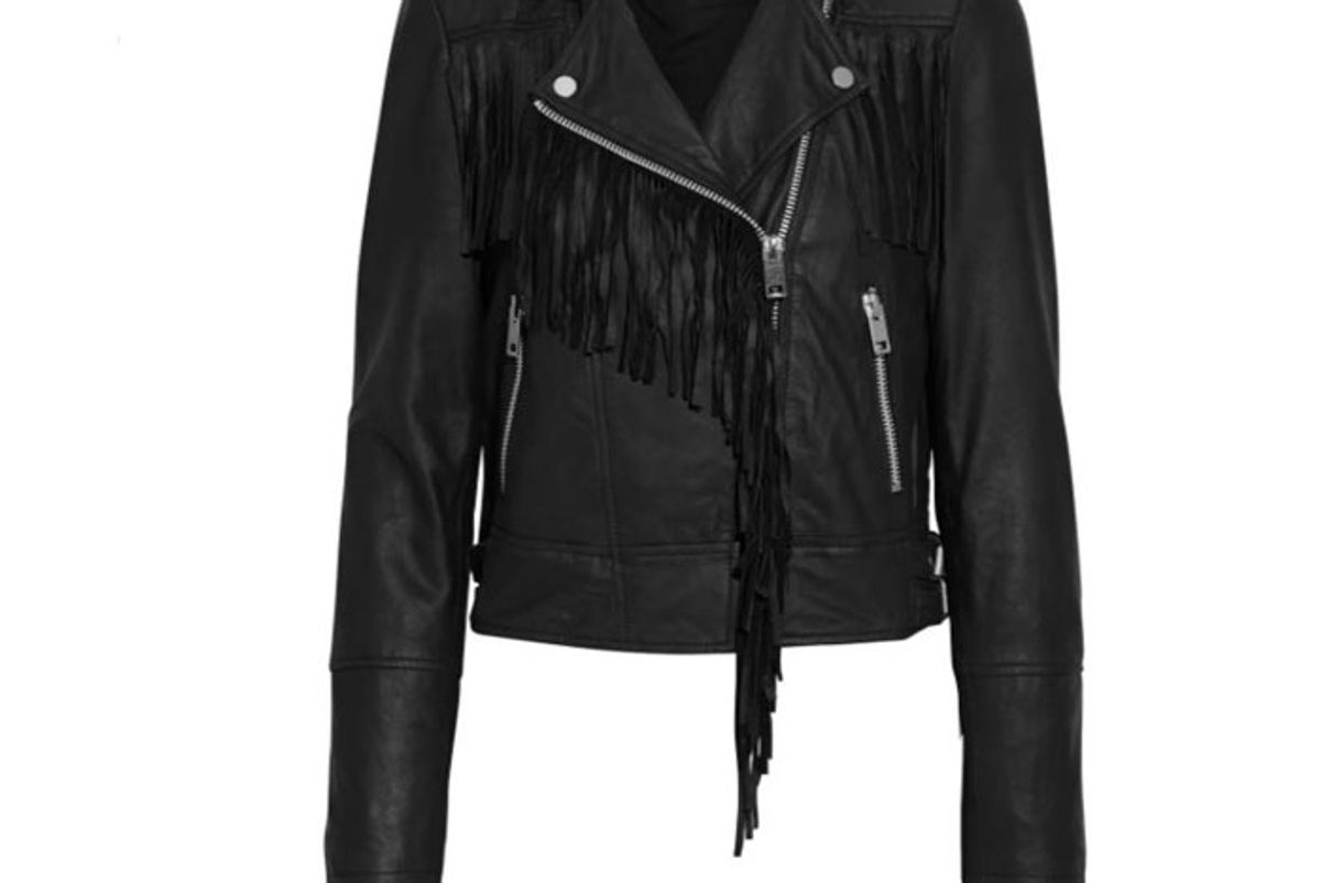 walter baker alexis fringed washed leather biker jacket