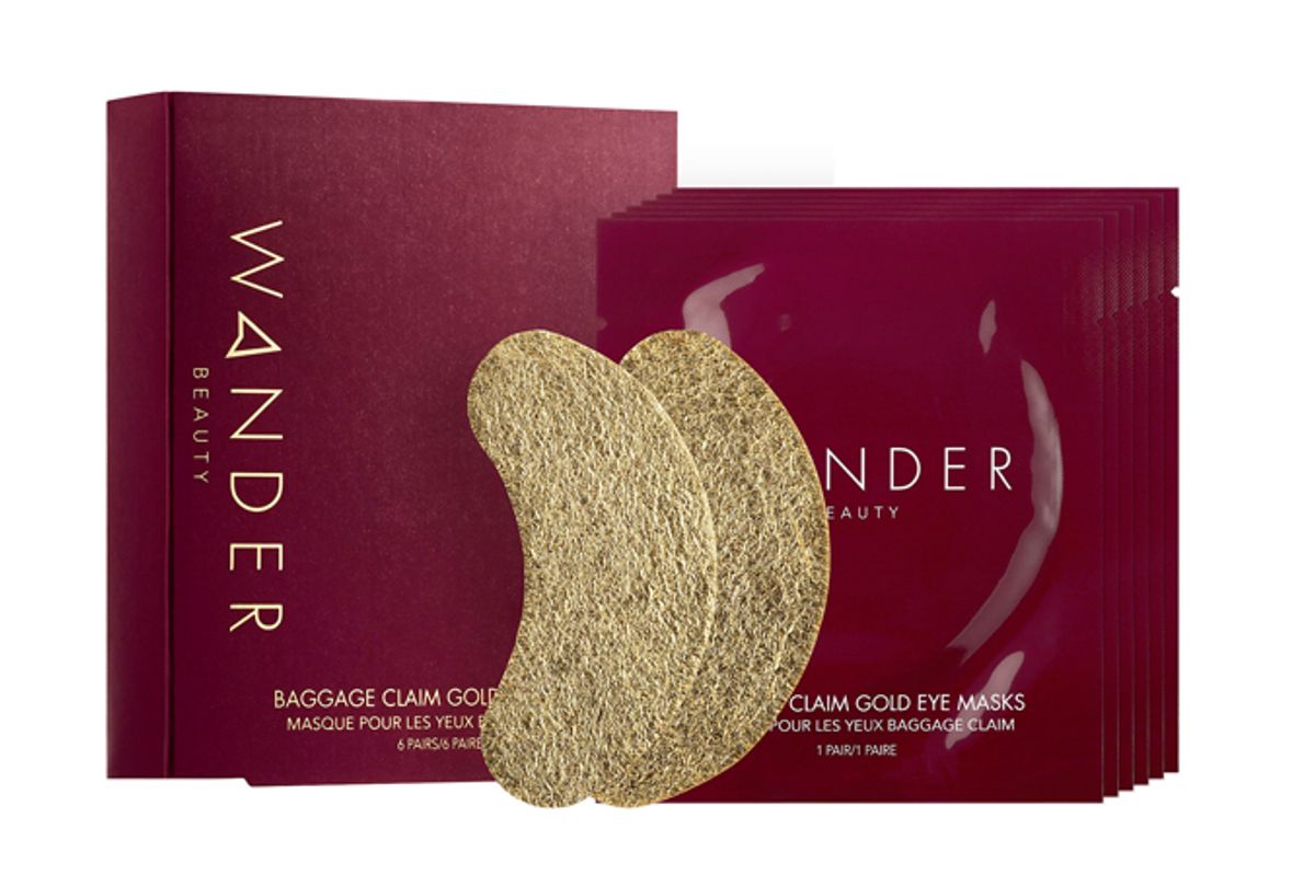 wander beauty baggage claim gold eye masks