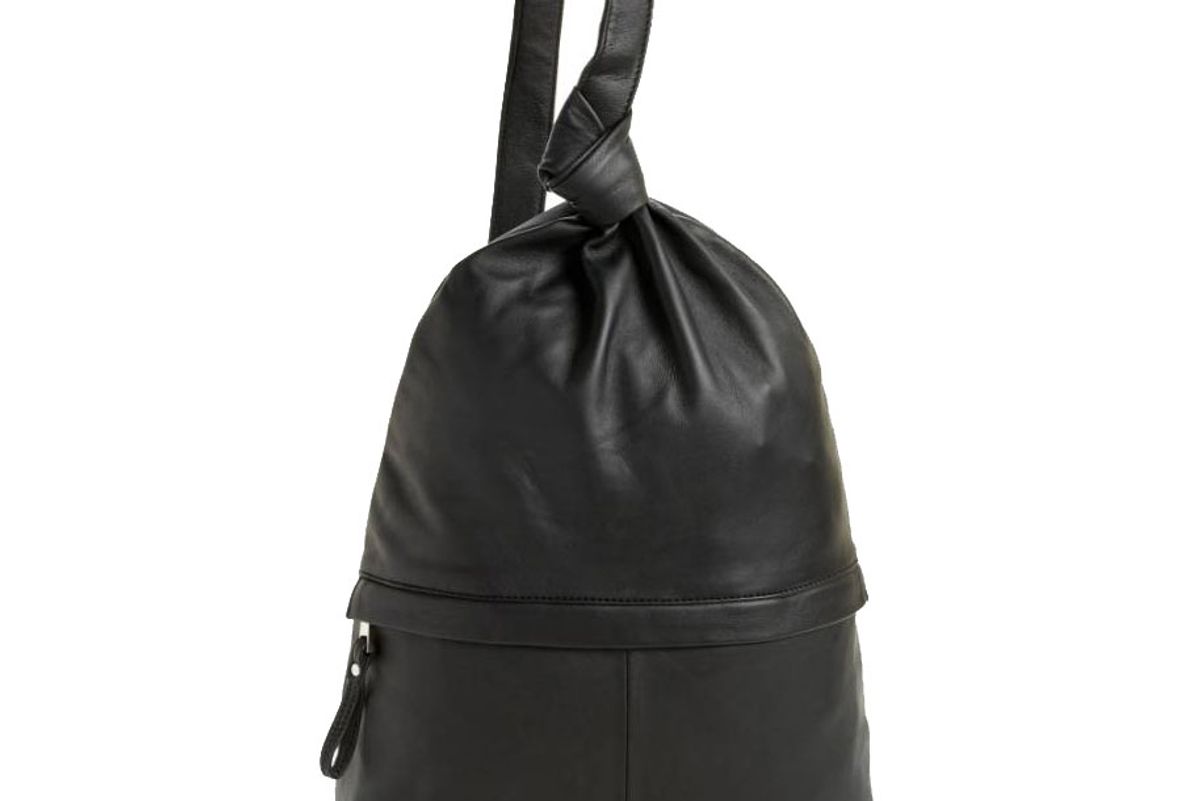 Premium Leather Slouch Knot Backpack