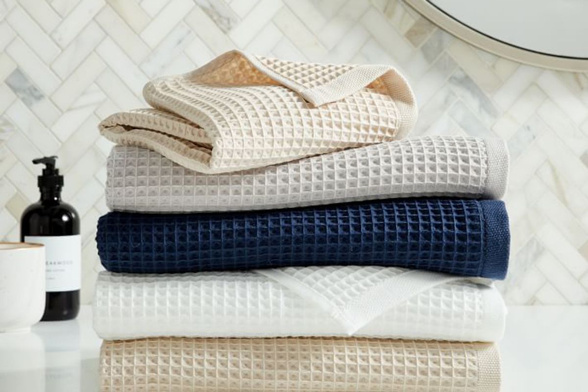 west elm organic waffle towels