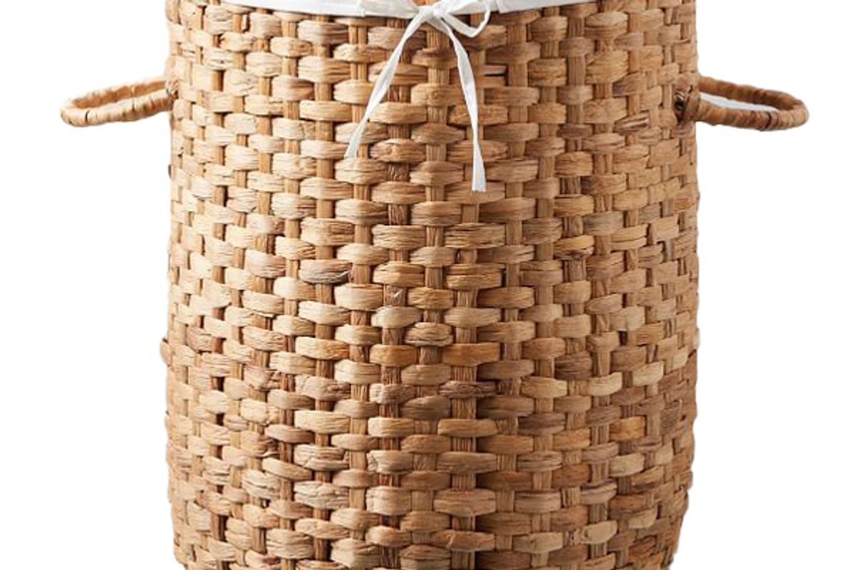 west elm round weave laundry baskets natural