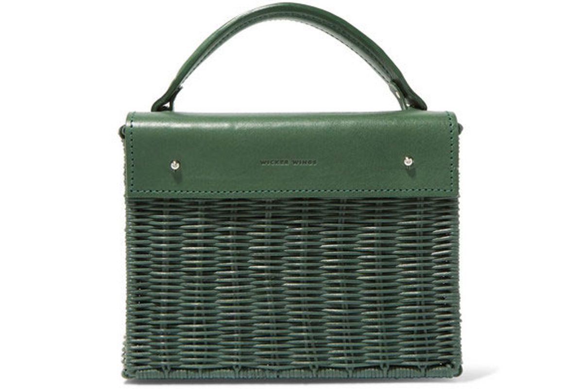 wicker wings kuai rattan and leather tote