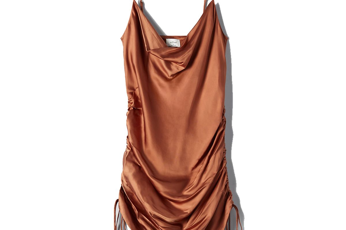 wilfred only ruched slip dress