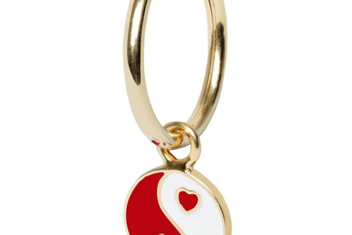 wilhelmina garcia gold yinyang red earring