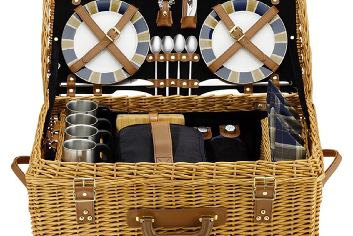 williams sonoma wicker picnic basket