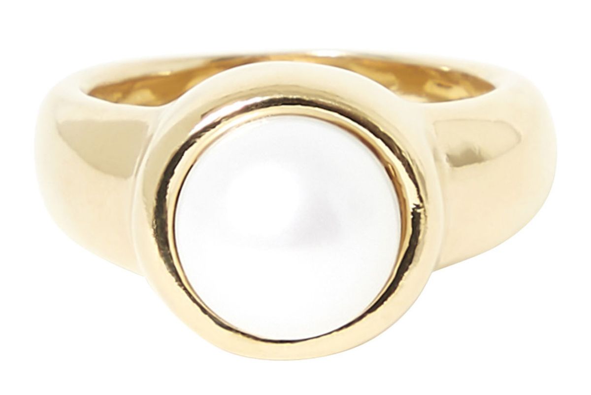 wolf circus magda pearl ring in gold
