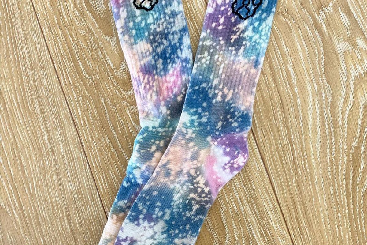 world peace and henrys cotton candy nebula socks