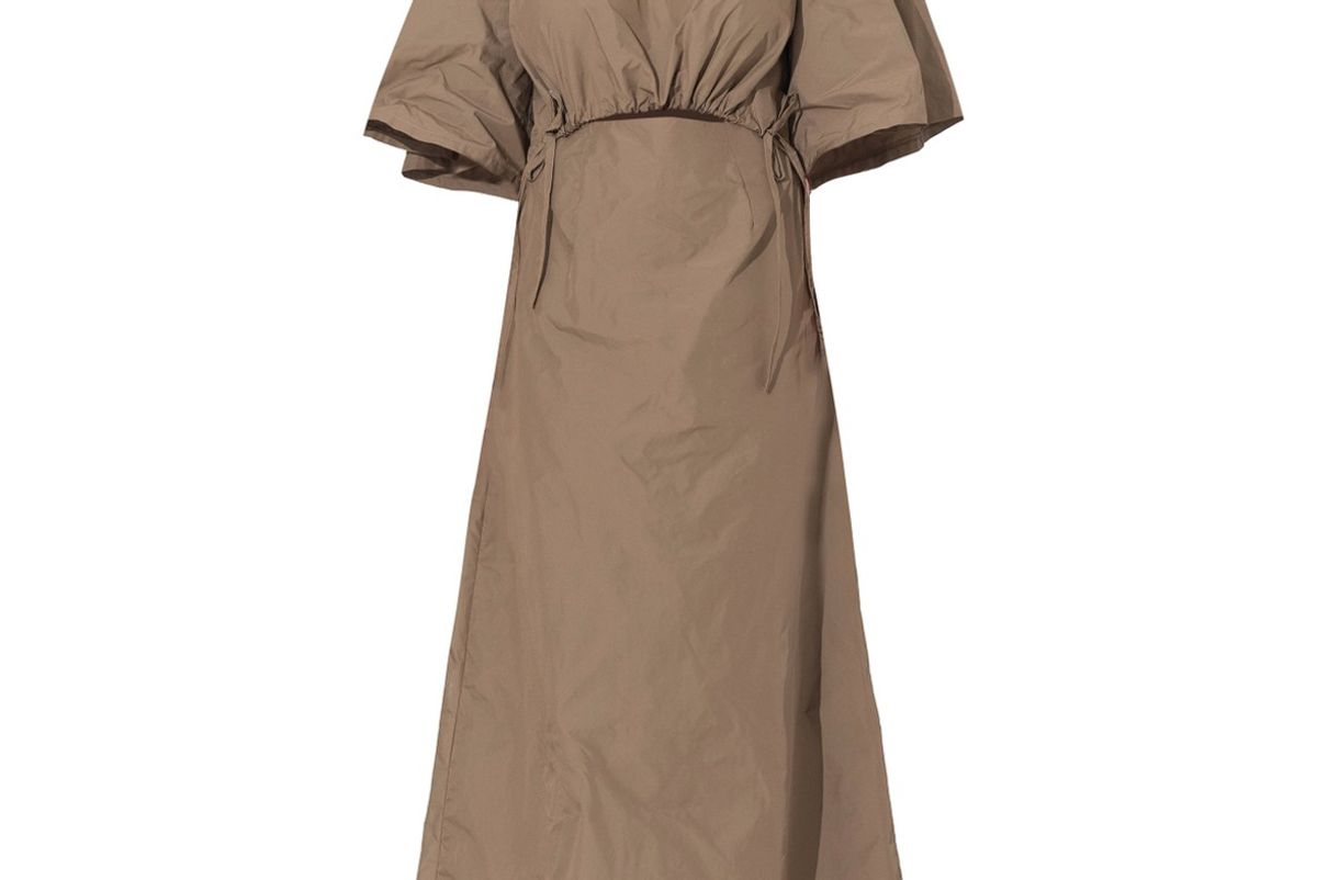 wynn hamlyn scrunch crepe midi dress