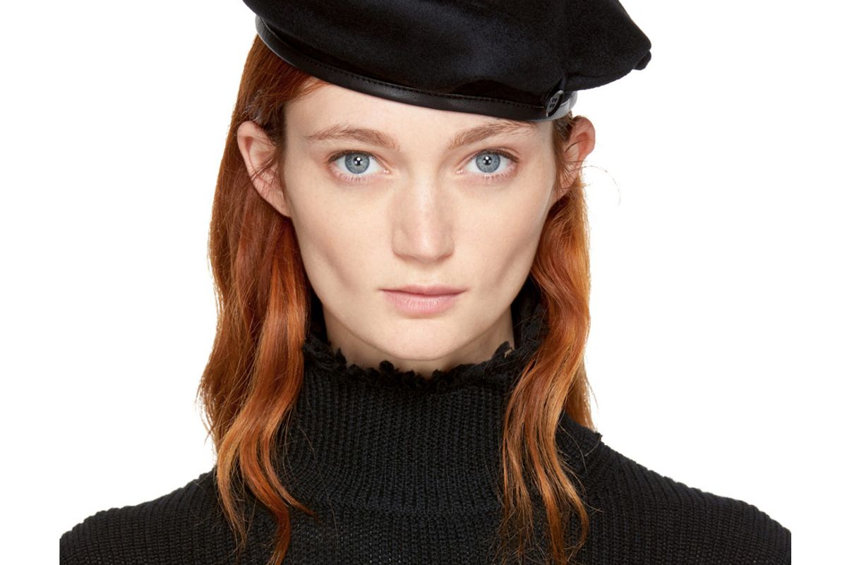 Black Wool Beret