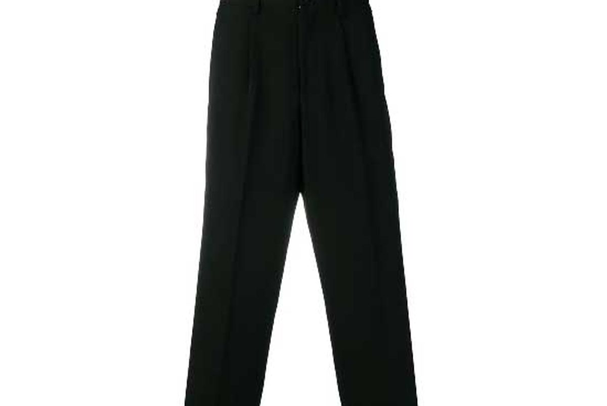 yohji yamamoto cropped tapered trousers