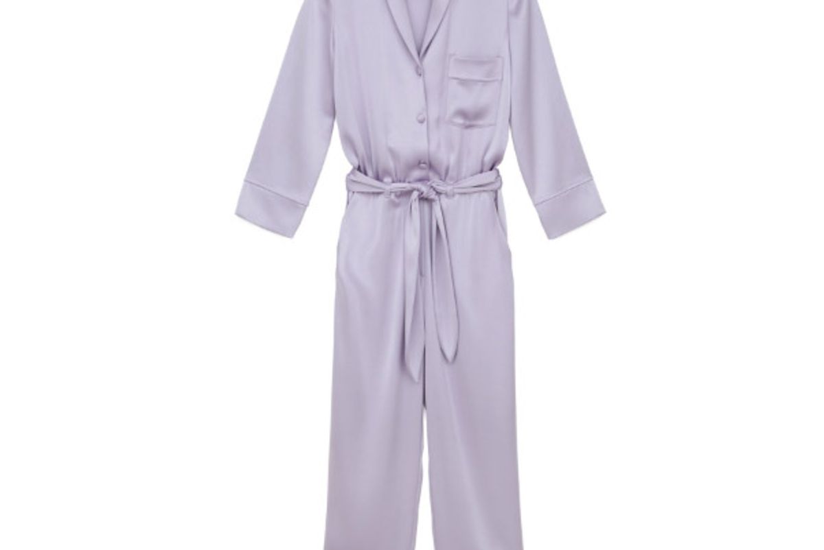 yuma lilac tech satin jumpsuit