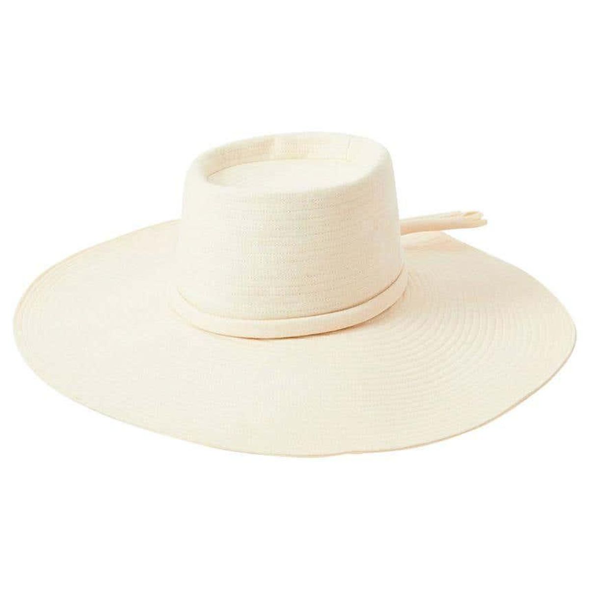 yves saint laurent cream tone wide brim hat