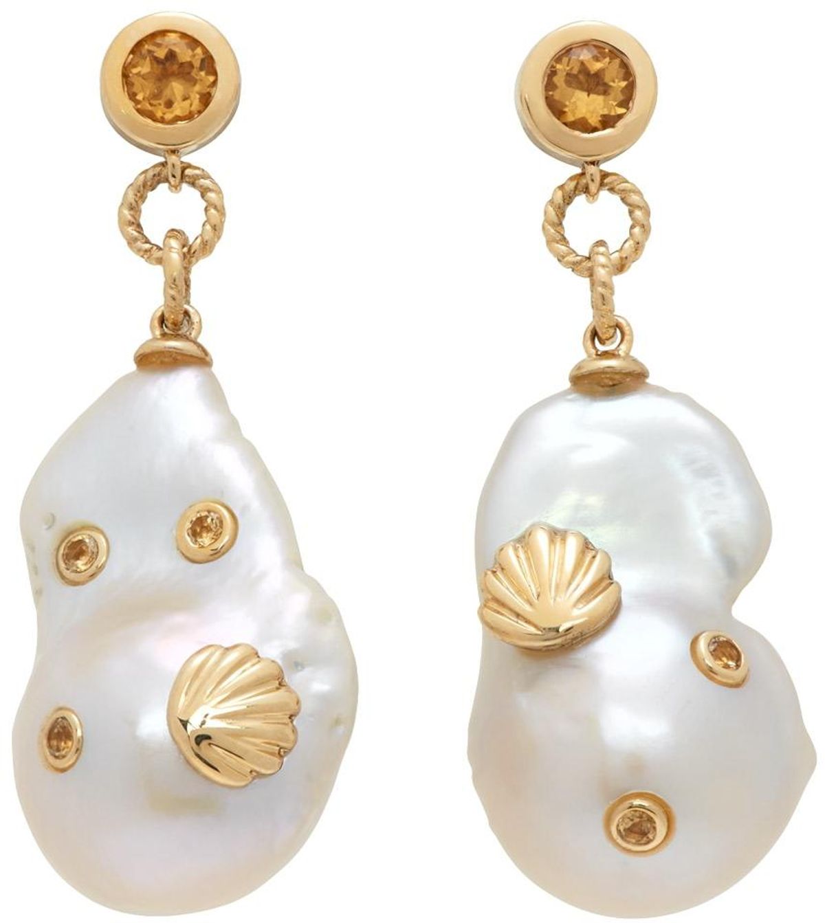 yvonne leon bo pearls seashell histoire earrings