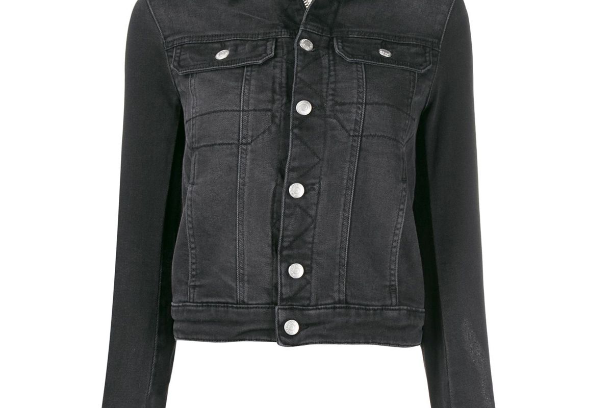 zadig and voltaire punk embellished custom denim jacket