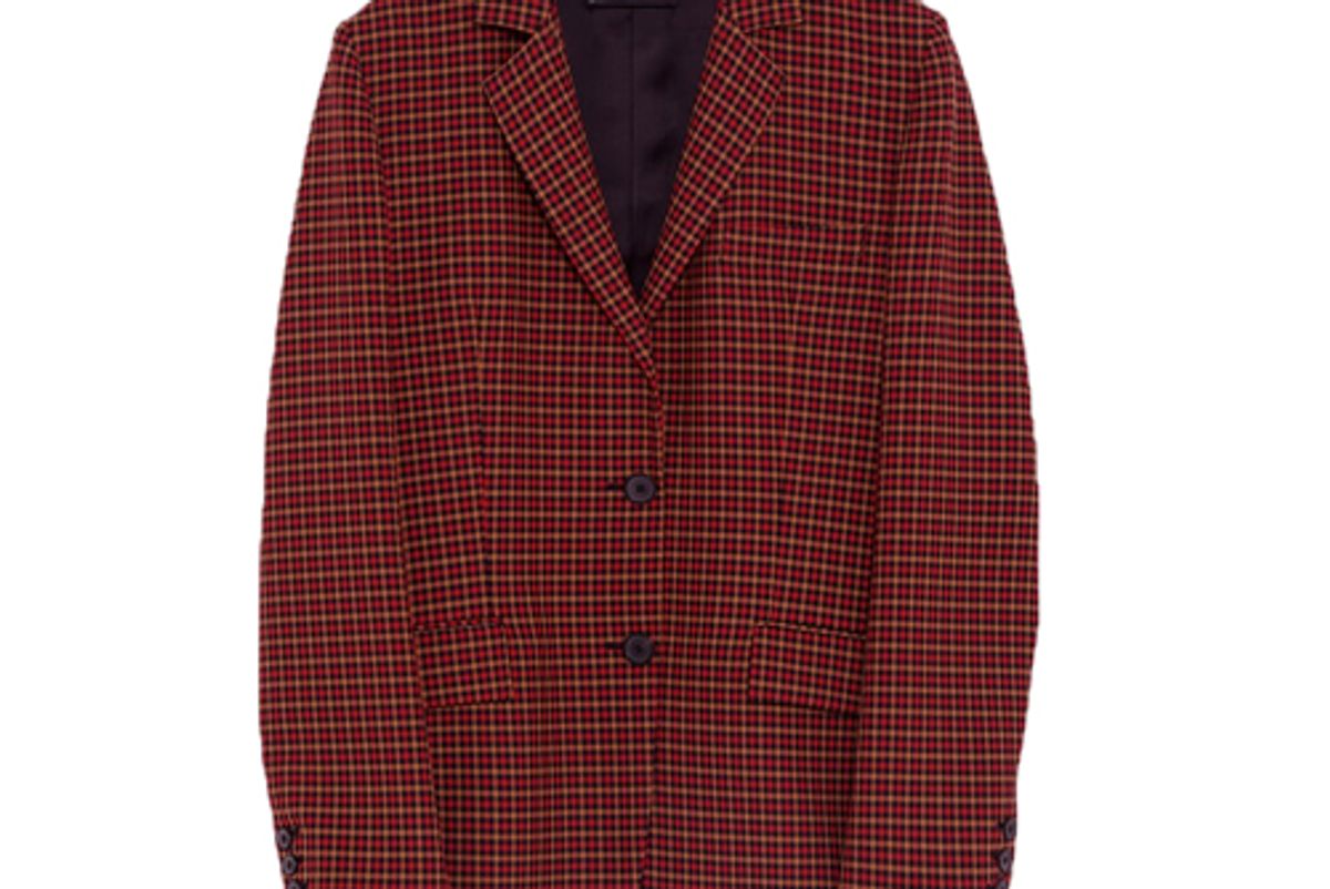 zara check blazer