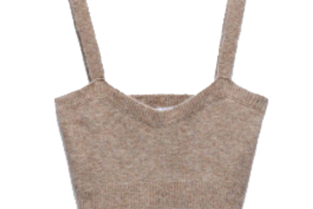 zara cropped knit top