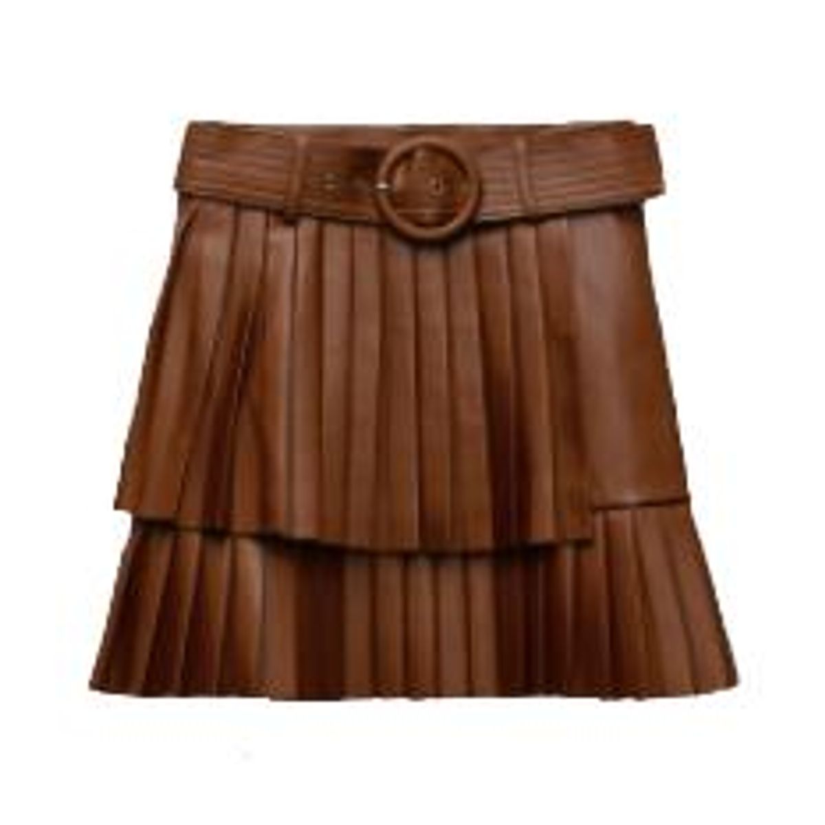 zara faux leather pleated skirt