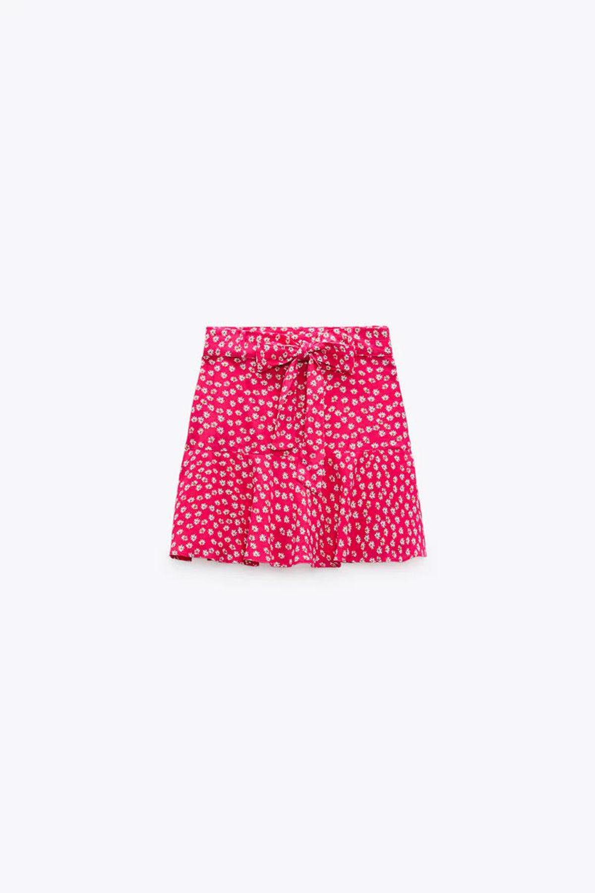 zara floral skort