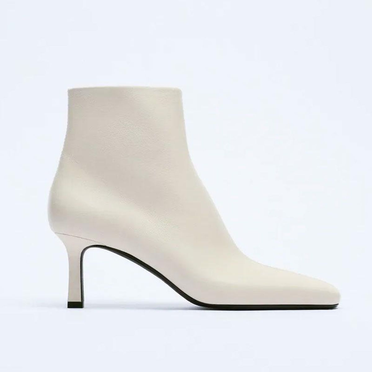 zara high heel leather ankle boot