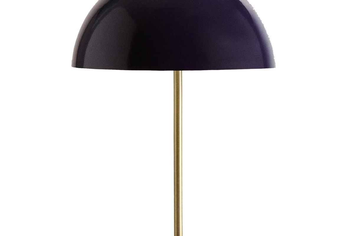 zara home lamp with metal dome lampshade